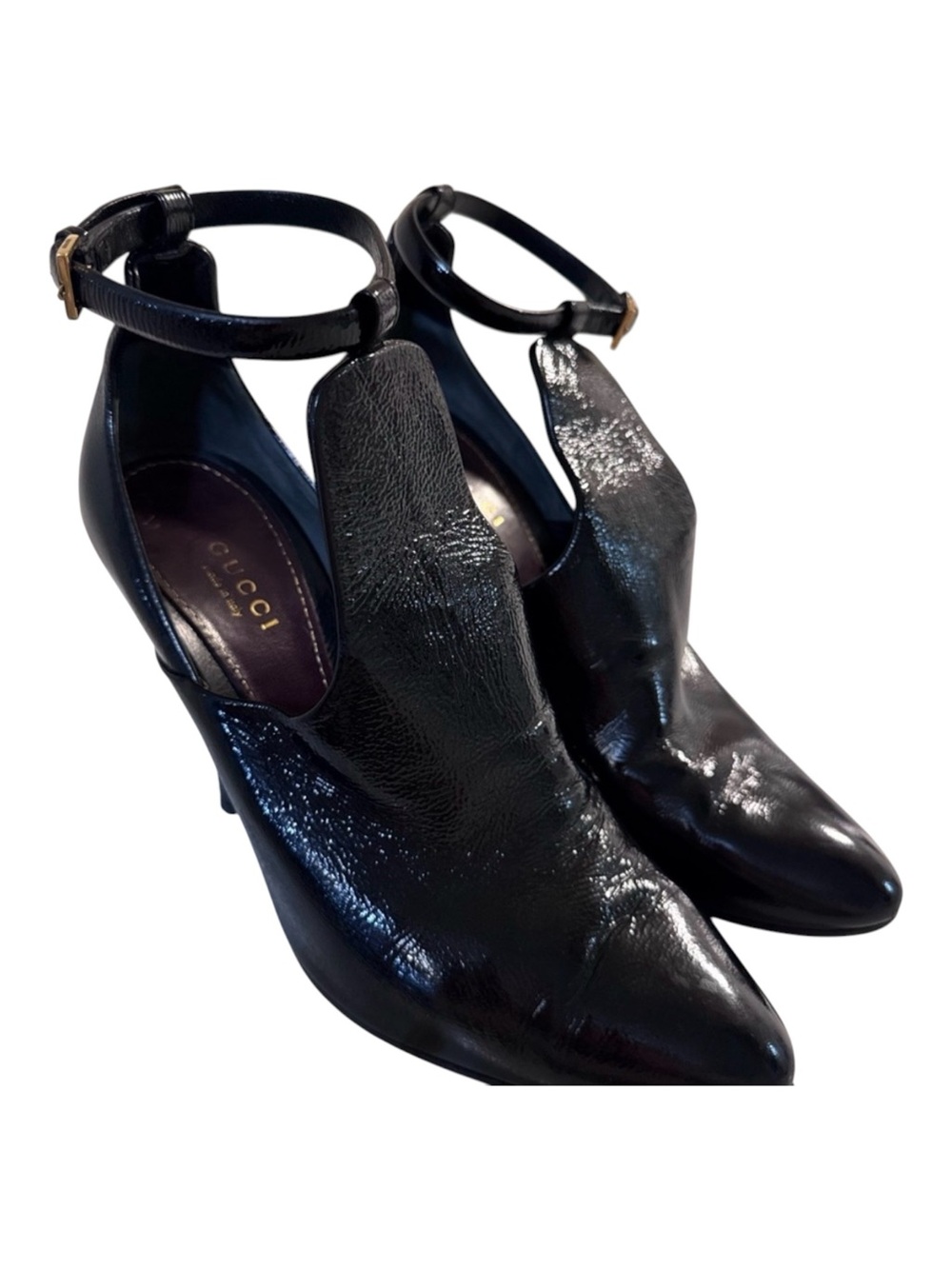 Gucci Shiny Black Heeled Shoes